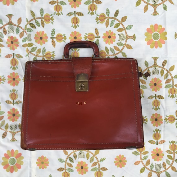 Vintage Rexbill Cowhide Leather Briefcase, 1950s L