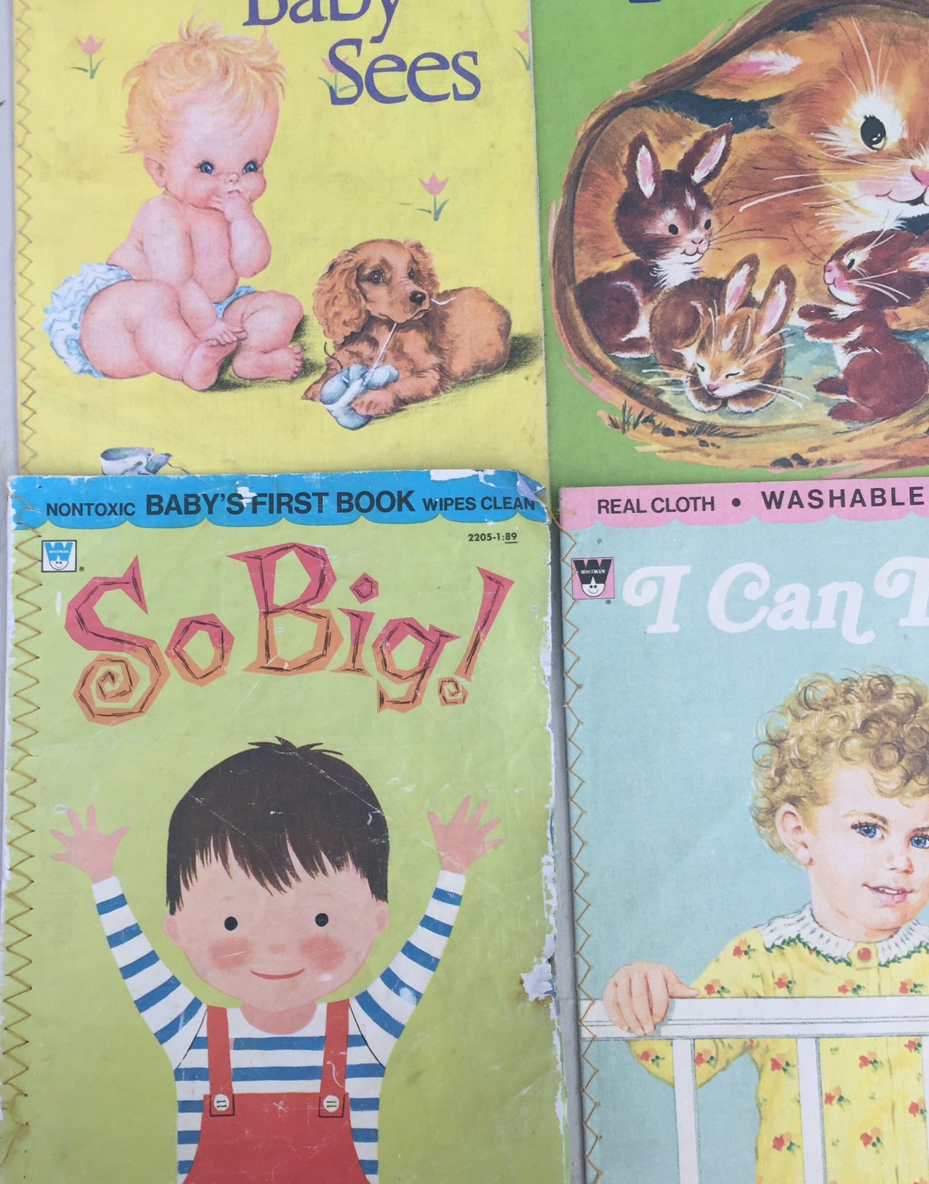 Vintage Mid Century Baby's First Books, Set of Six