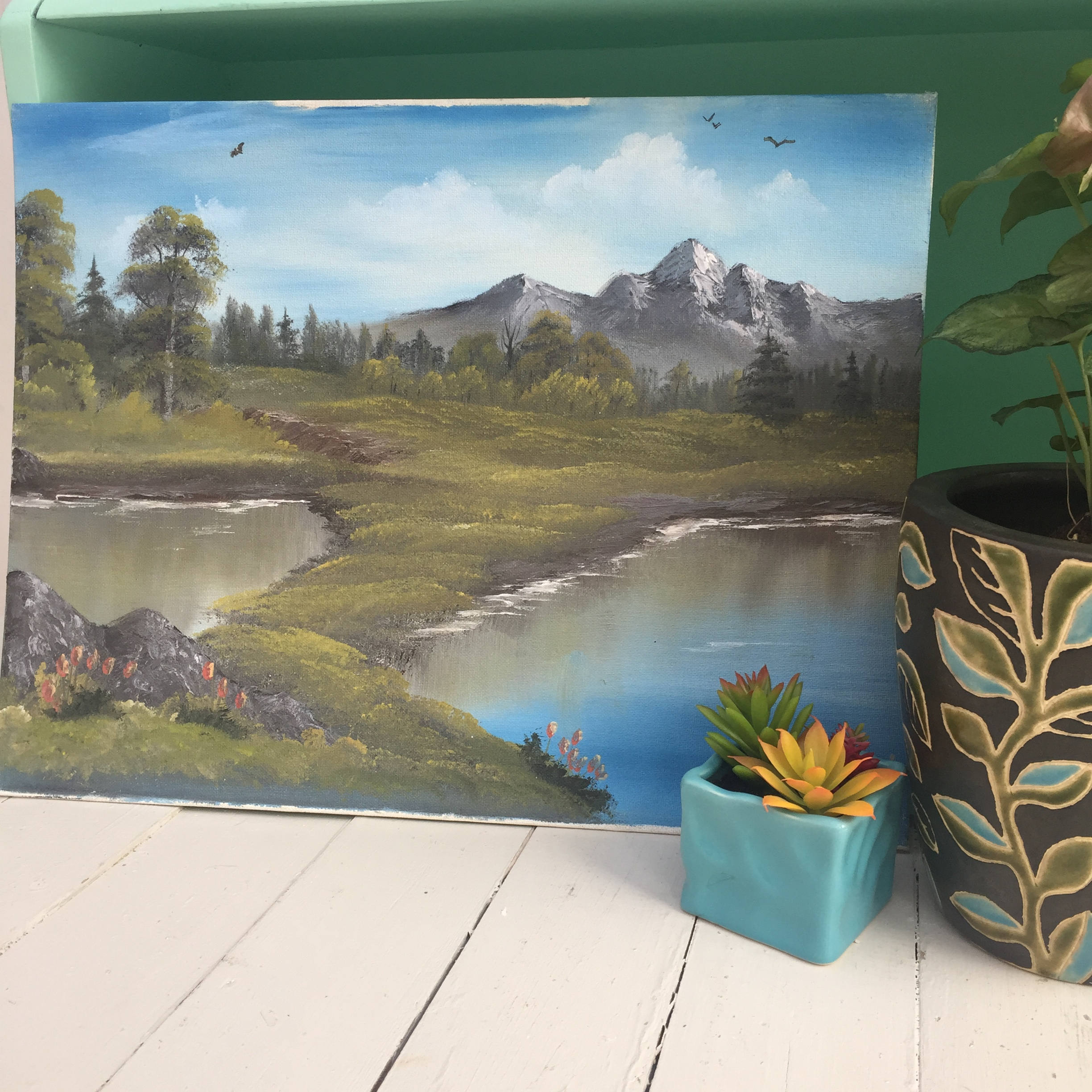 Vintage Original Oil Painting, Vintage Nature Painting ... Vintage Original Oil Painting, Vintage Nature Painting ...