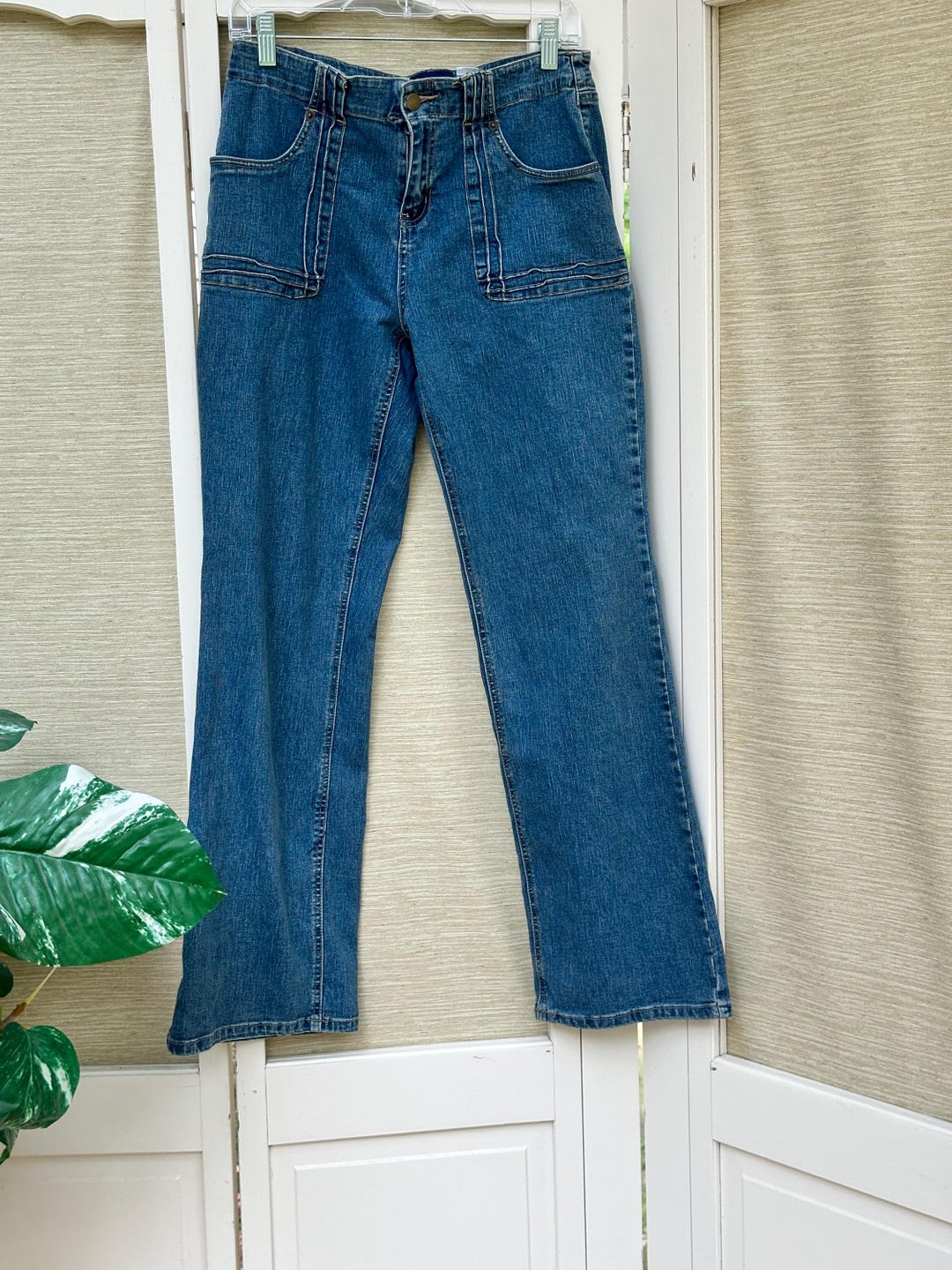 Vintage 90s LA Blues Wide Leg Jeans Dark Wash High Rise Denim
