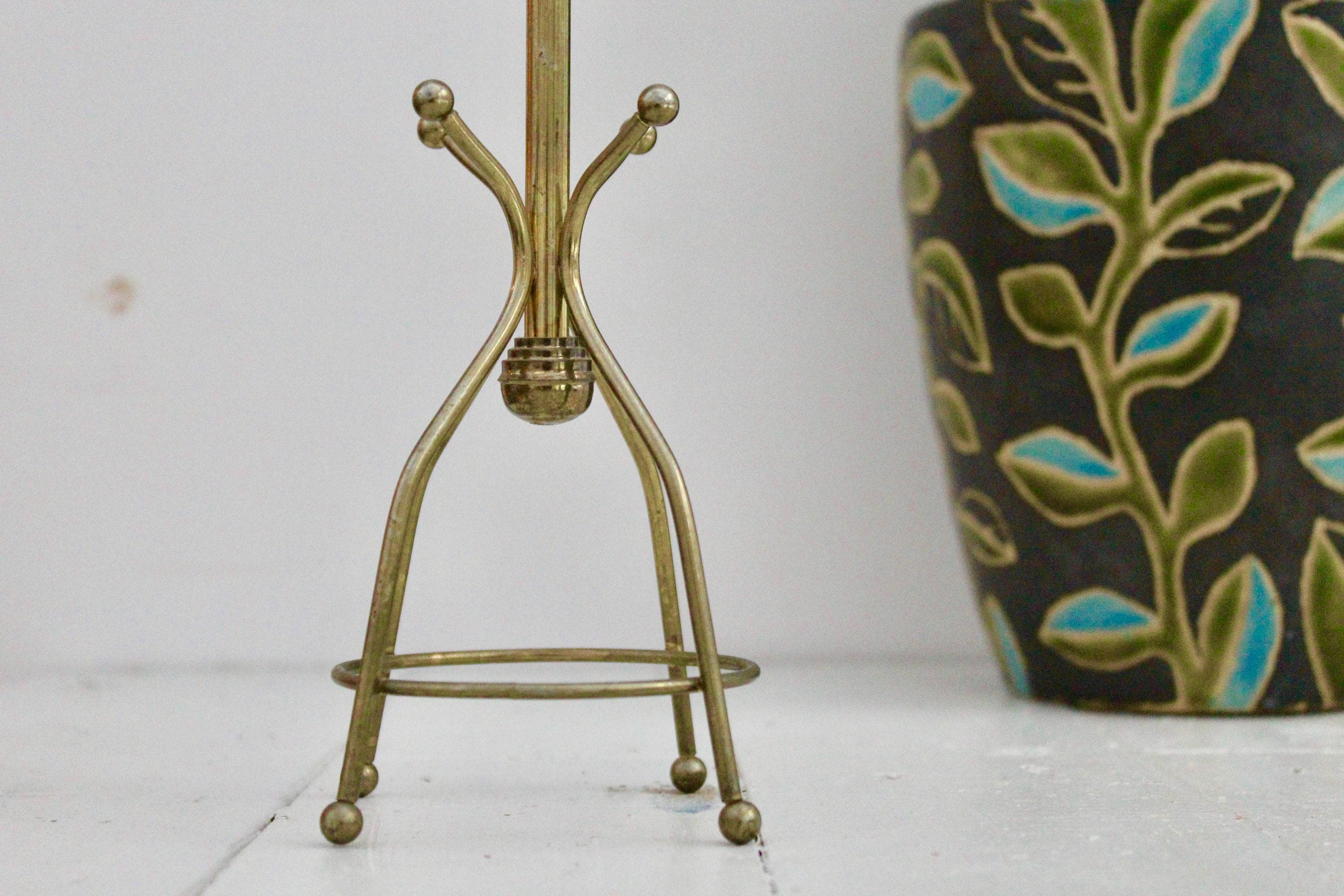 Vintage Brass and Copper Miniature Coat Rack Jewelry Tree