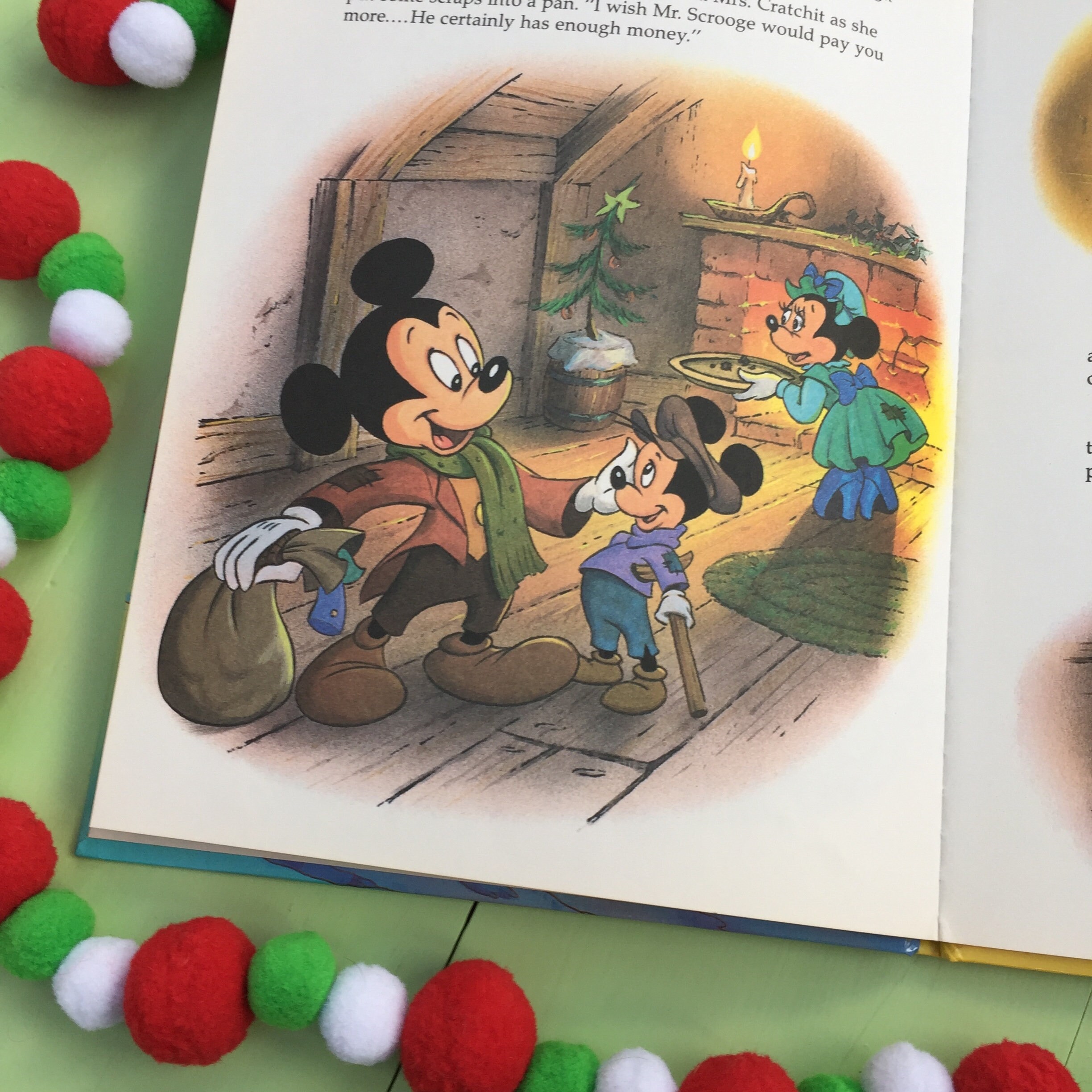 Vintage 1990s, Mickey's Christmas Carol Book, Vintage Mickey Mouse Christmas Book, Vintage