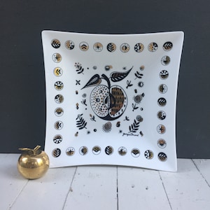 Vintage Georges Briard Serving Platter, Georges Briard Forbidden Fruit Tray, Mid Century Serving Tray, Mid Century Platter