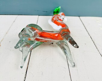 ヴィンテージ ムラーノガラスの馬の置物、イタリア製アートガラスの