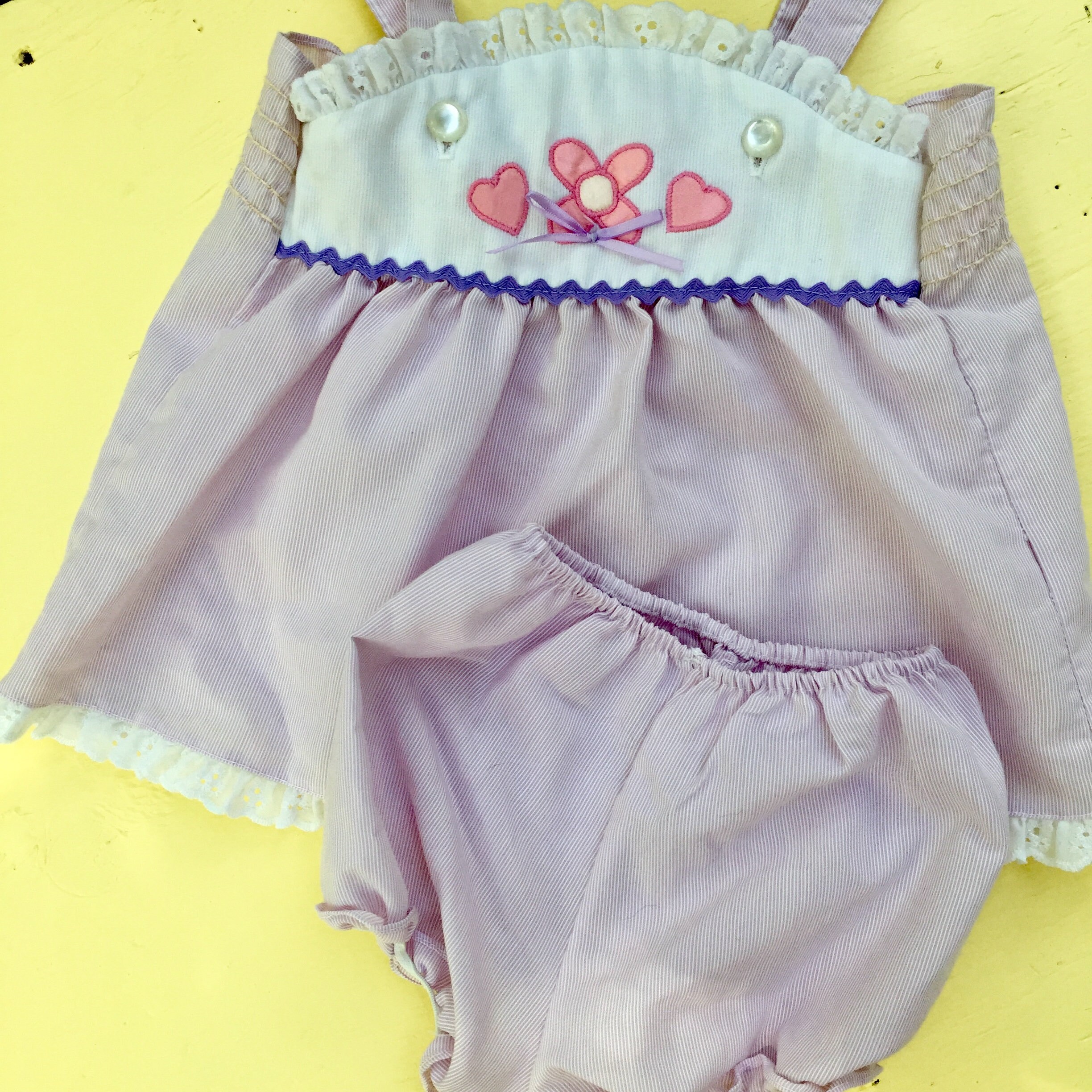 Vintage Baby Girl Outfit, Size 18 months, Vintage Baby Girl Summer