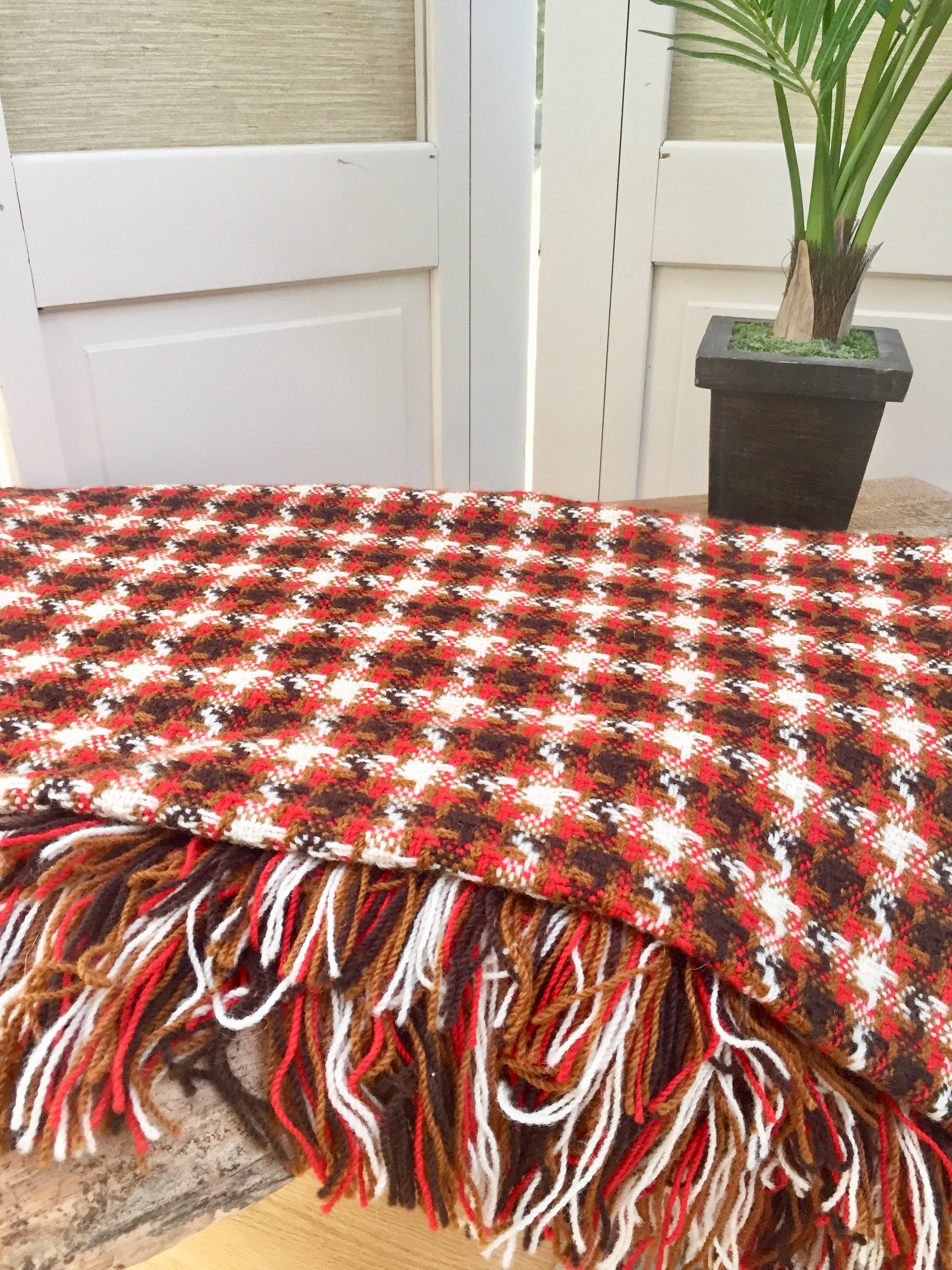 Vintage Pendleton Blanket, Vintage Wool Blanket, Vintage Fall Colors