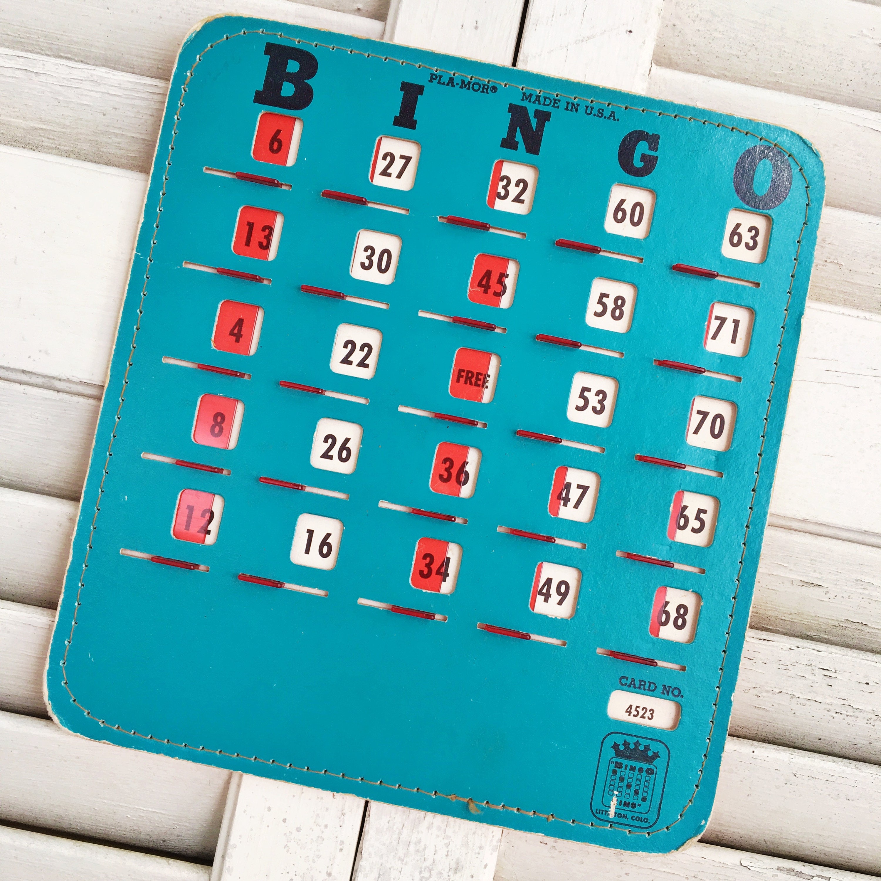 Vintage 1950s Pla-Mor Bingo Card Set, 19 Bingo Cards, Blue Vintage ...