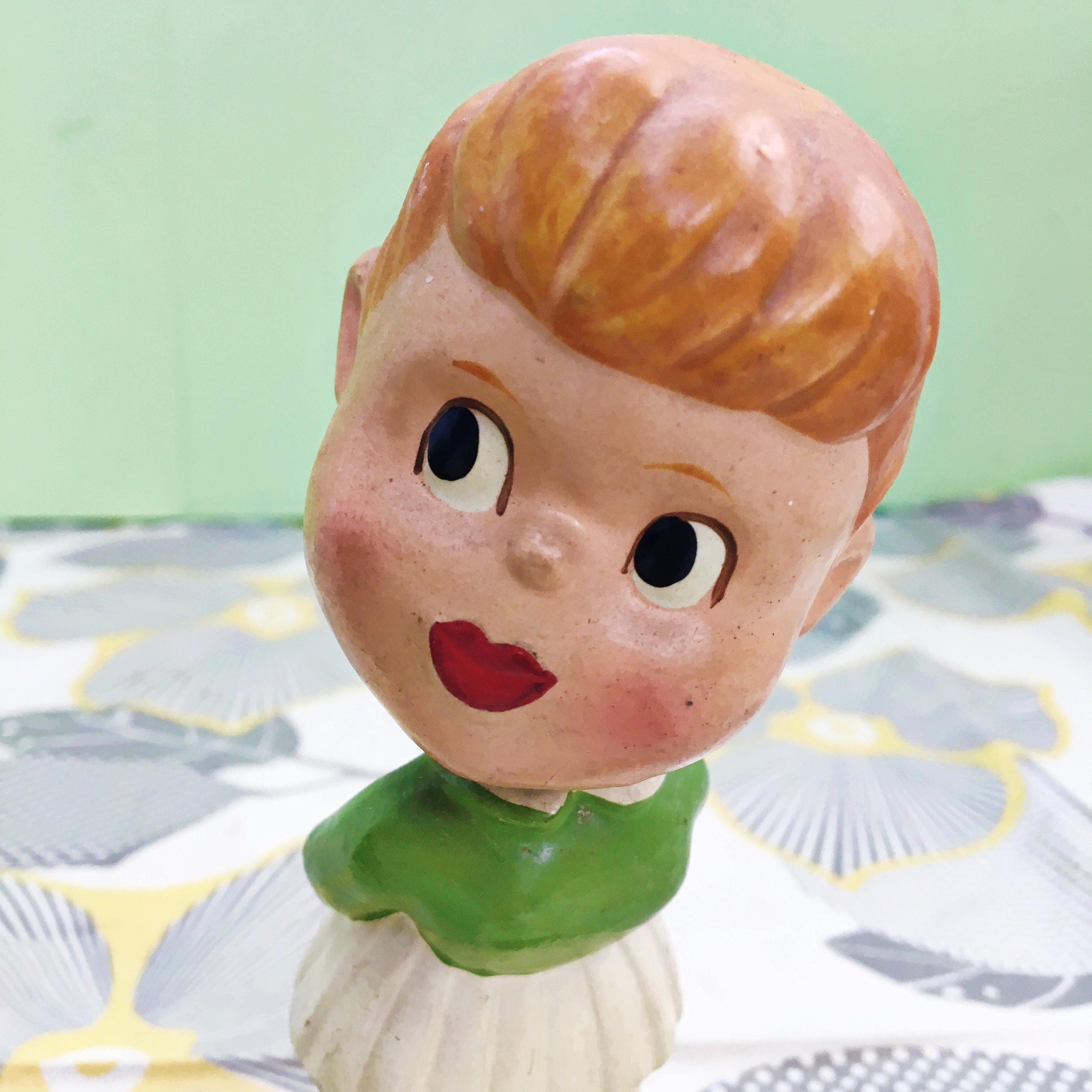 Vintage 1960s Bobblehead Girl, 1960s Japanese Bobblehead, Vintage