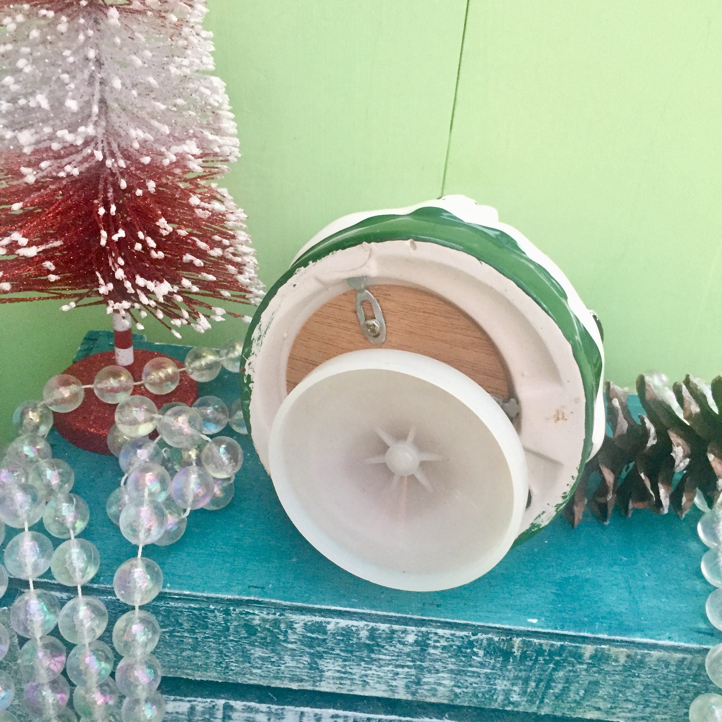 Vintage Santa Music Box, Silent Night Music Box, Vintage Kitschy