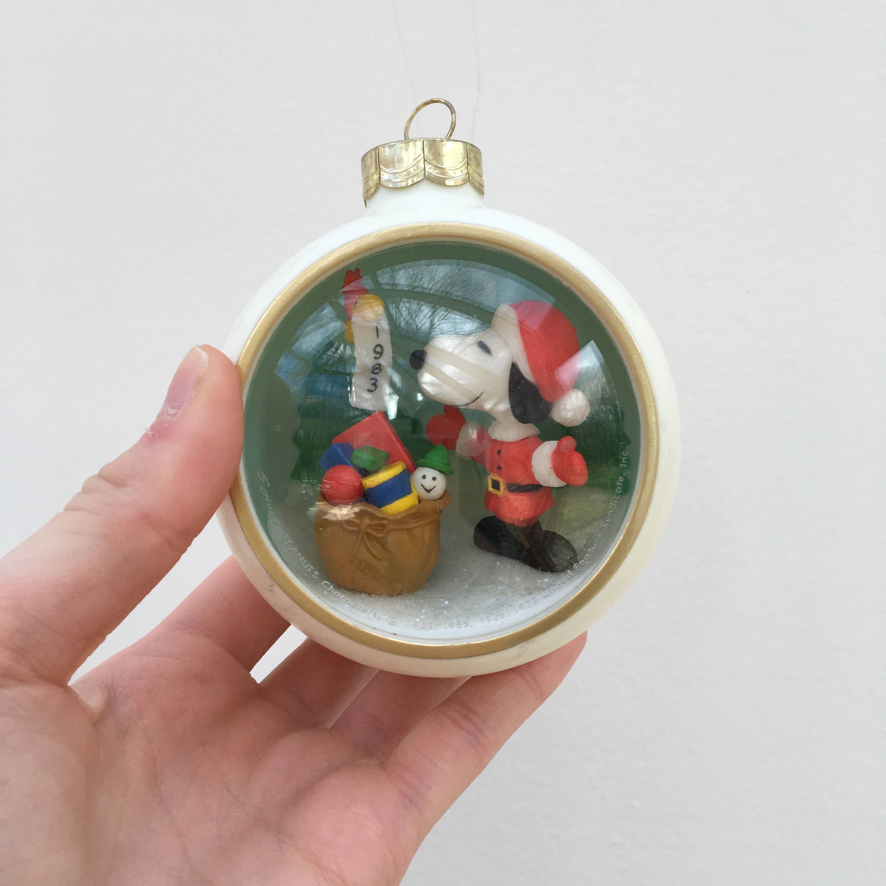 Vintage 1980s Snoopy Ornament, Hallmark Snoopy Ornament, Vintage Snoopy