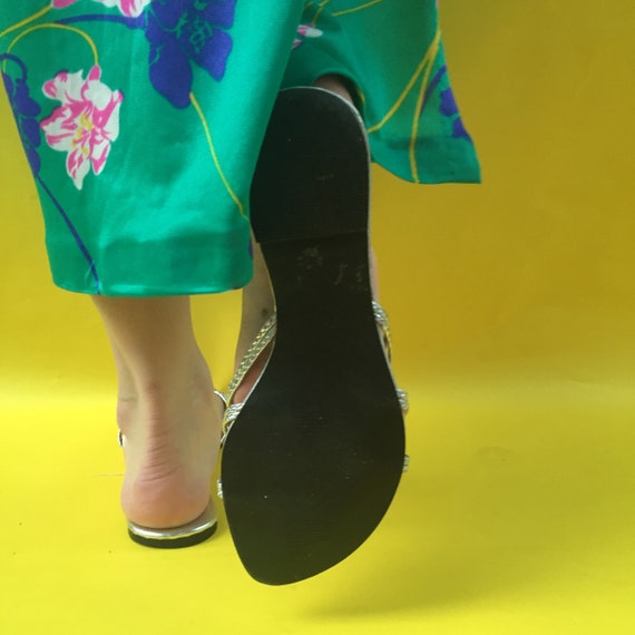 Vintage Silver Sandals, Women's Size 7, Vintage S… - image 7