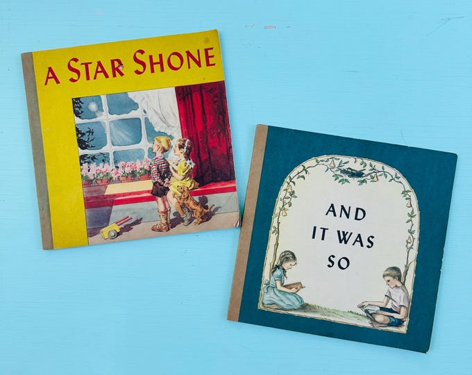 Vintage Christian Children's Books Bundle 1948 A Star Shone & 1958 And It Was So Westminster Press Tasha Tudor Religious Picture Books