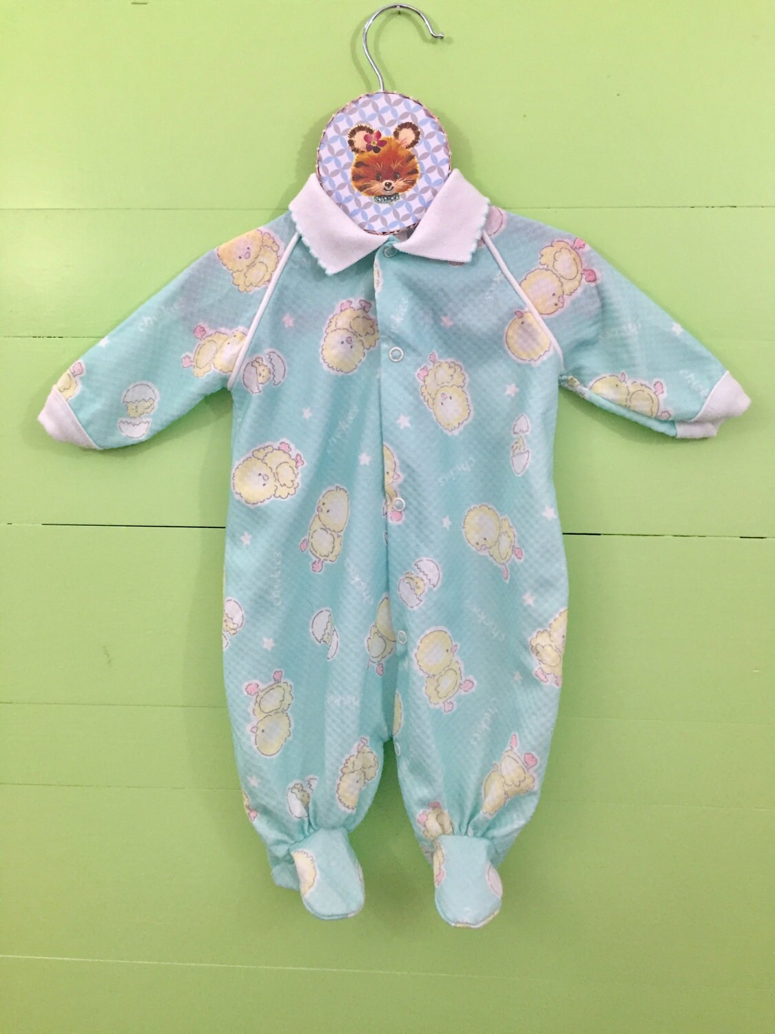 Vintage Baby Sleeper Pajamas 03 months Baby Sleeper Ducky Etsy
