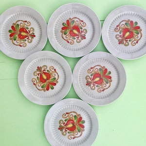Vintage Winterling of Bavaria Small Plates, Set of Six, Marktleuthen Salad Plates, Retro Plates, Vintage Retro Kitchen, 1970s Kitchen
