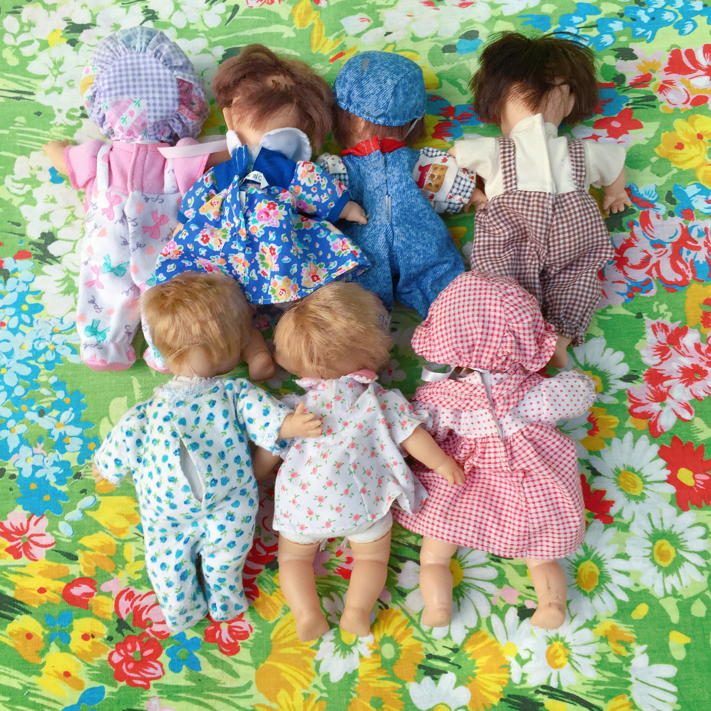Vintage 1990s JC Toys Baby Doll Collection, Vintage Doll Lot 7 Dolls