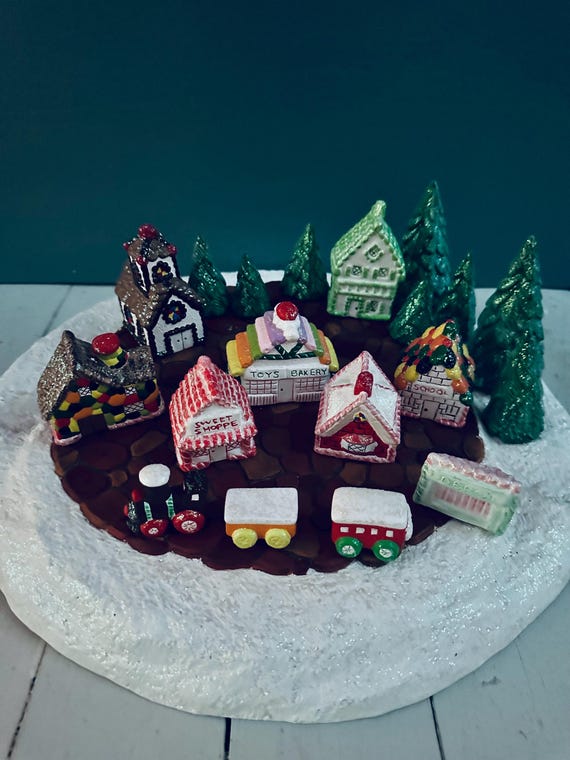 ヴィンテージクリスマスビレッジセット 20ピース セラミック製ホリデー
