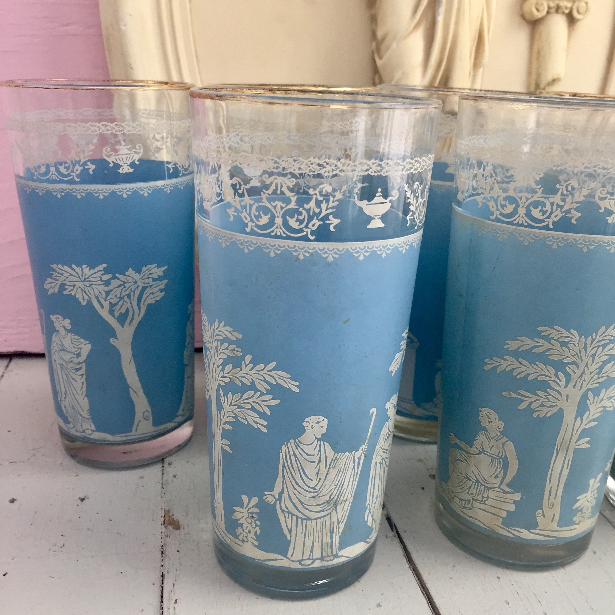 vintage drinkware glasses