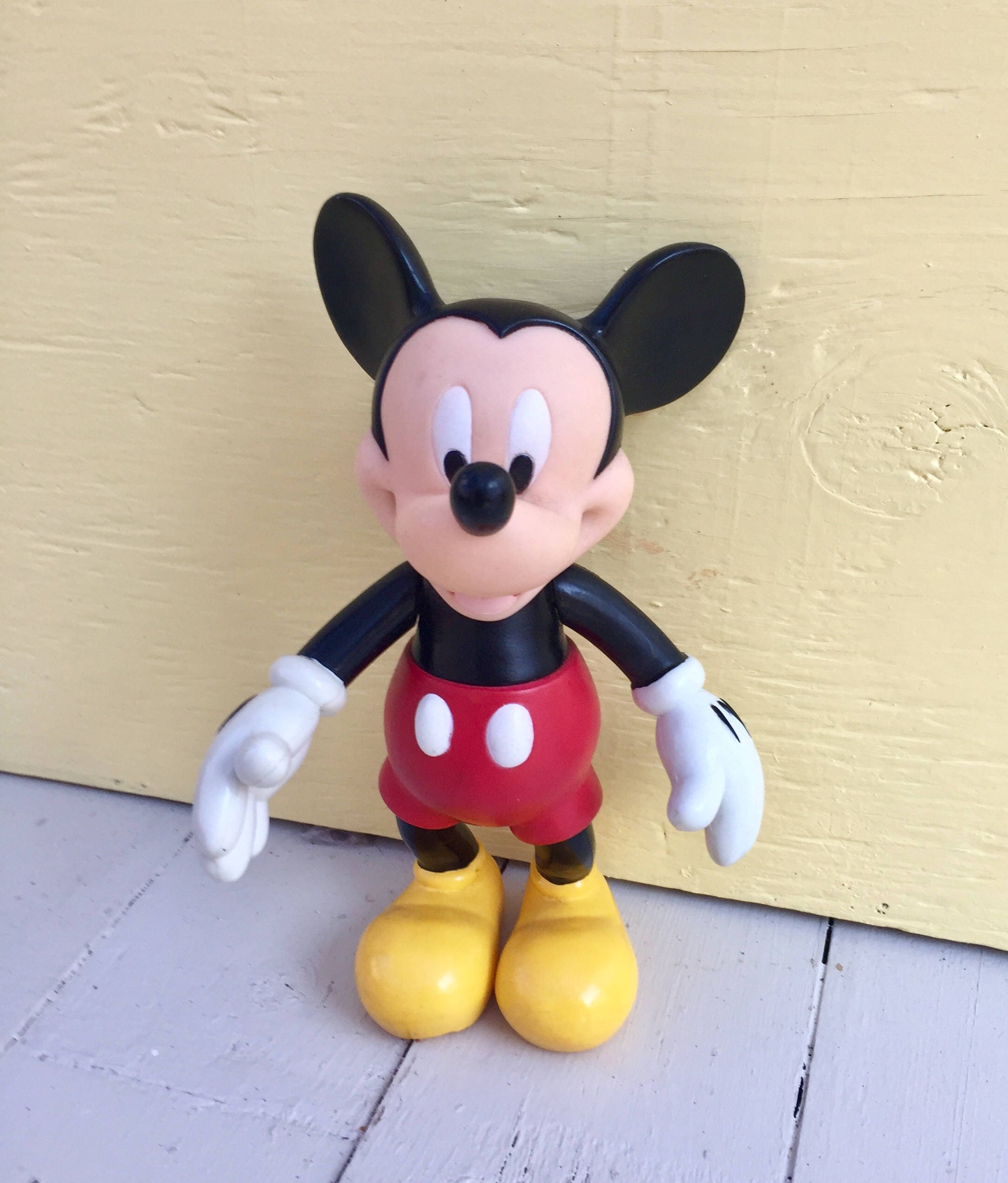 Vintage Mickey Mouse Figurine, Pose-able Mickey Mouse Figurine, Large Mickey Mouse, Vintage