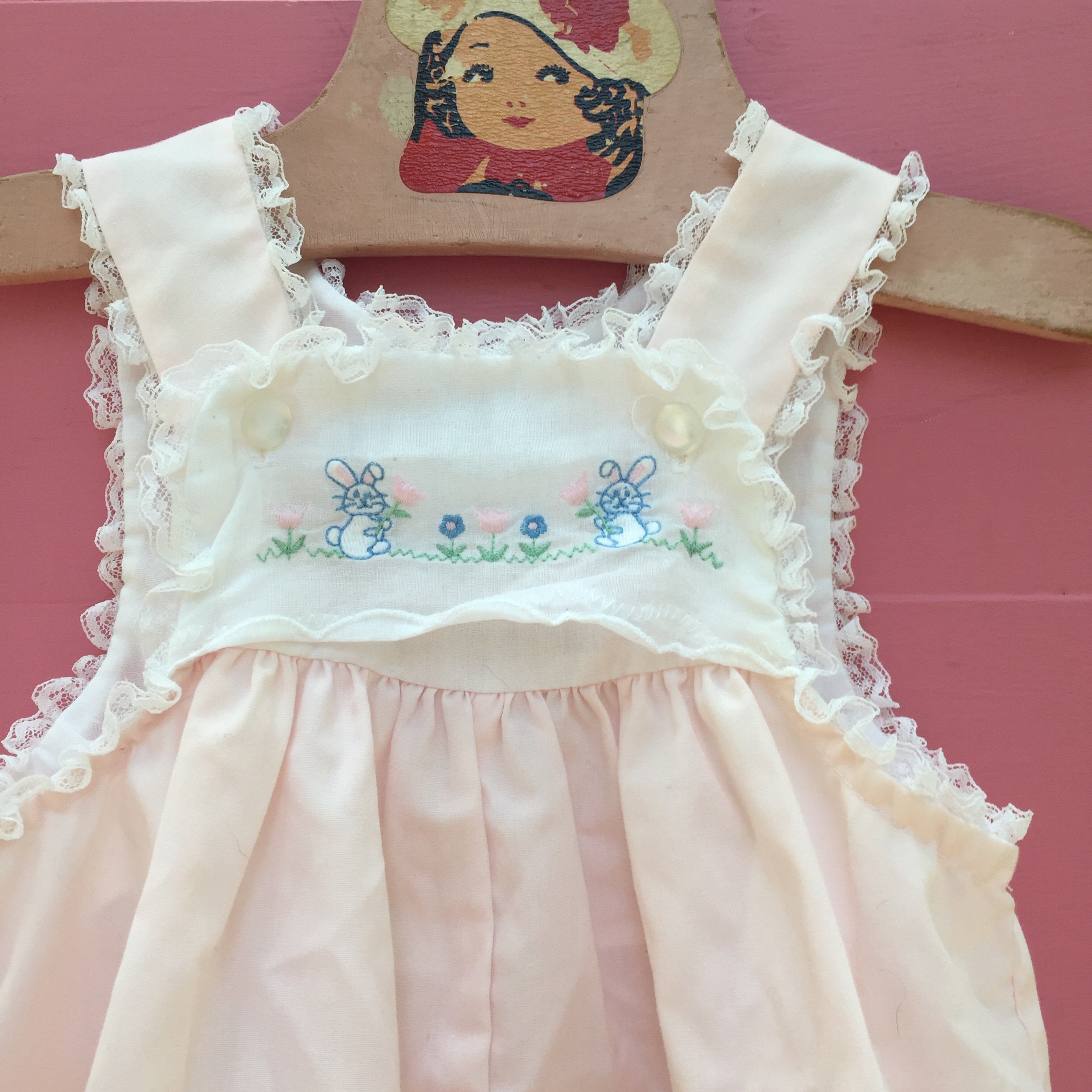 Vintage Baby Girl Romper, Size 6 to 9 months, Vintage Baby Girl Summer