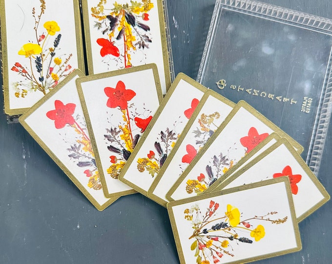 Vintage Stancraft Playing Cards and Case, MCM Card Case, Glitter Playing Cards Case, 1950s Playing Cards, Boho Playing Cards