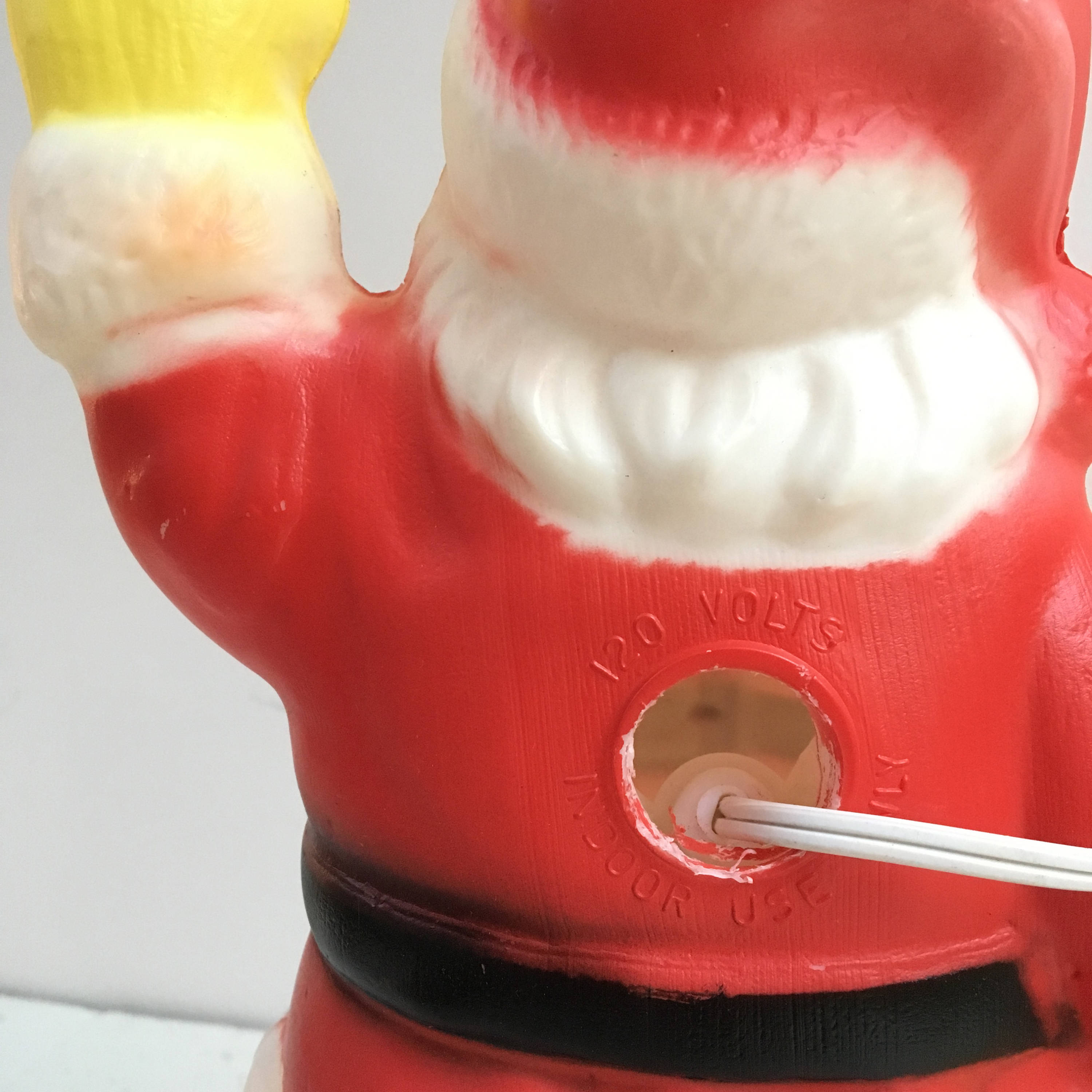 Vintage Santa Blow Mold, Set of Two, Vintage Christmas Decor, Kitschy