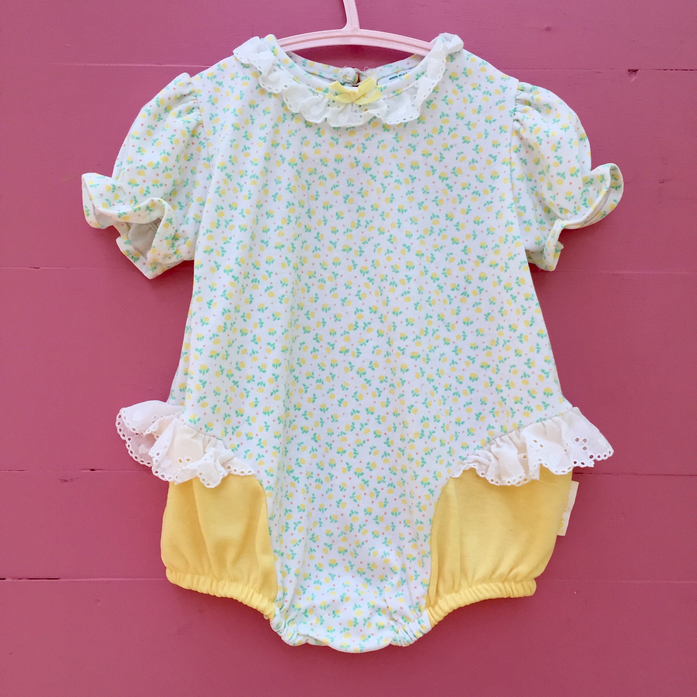 Vintage Baby Romper, Baby Girl Size 12 months, Vintage HealthTex Baby Romper, Vintage Baby Girl