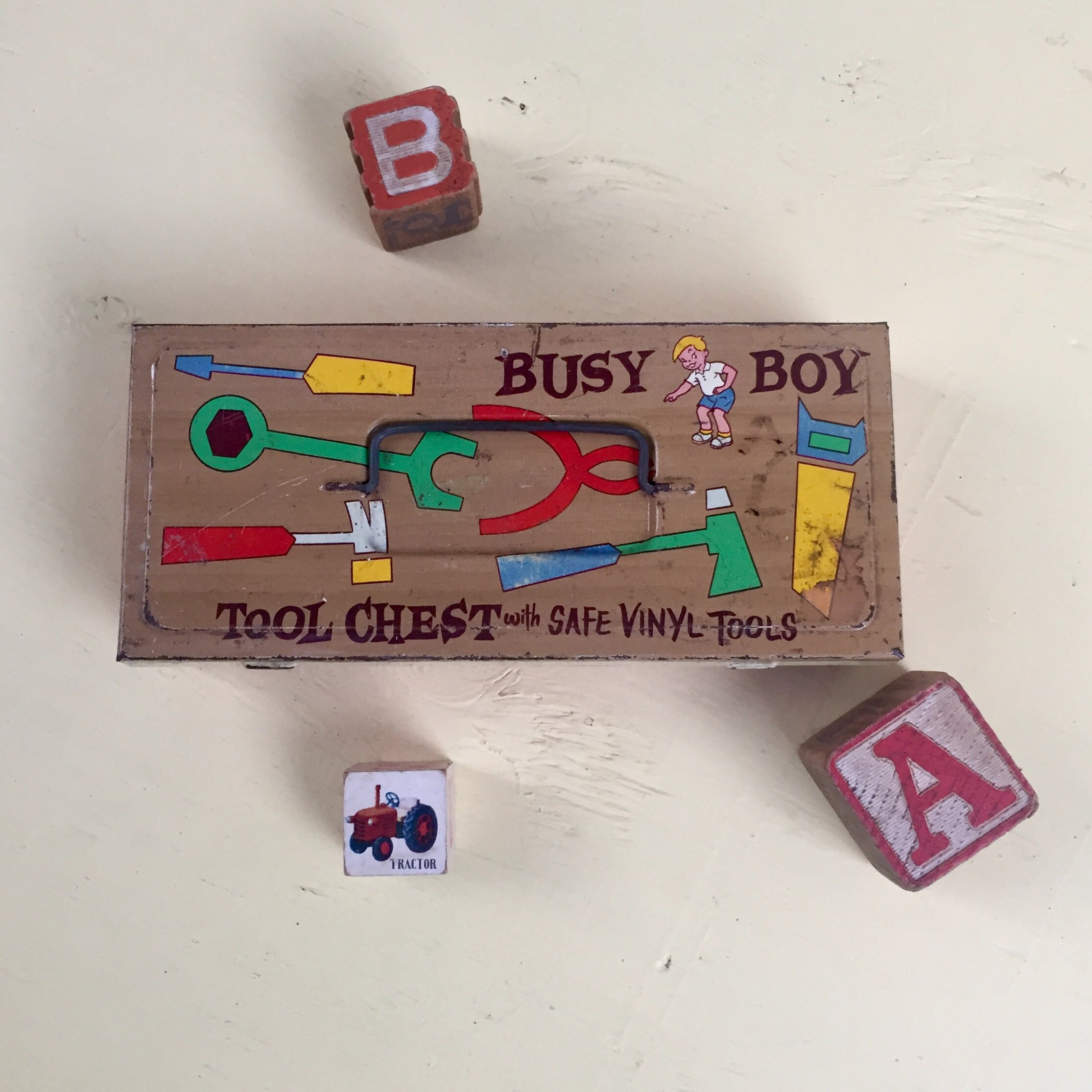 vintage toy tool box