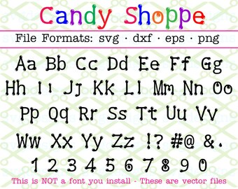 CANDY Shoppe Dots Font Svg Letters, Dot Font Svg Dxf Eps, Png; Upper/Lower Case Bubble Dot Letters Numbers for Cricut Silhouette; SVG Files