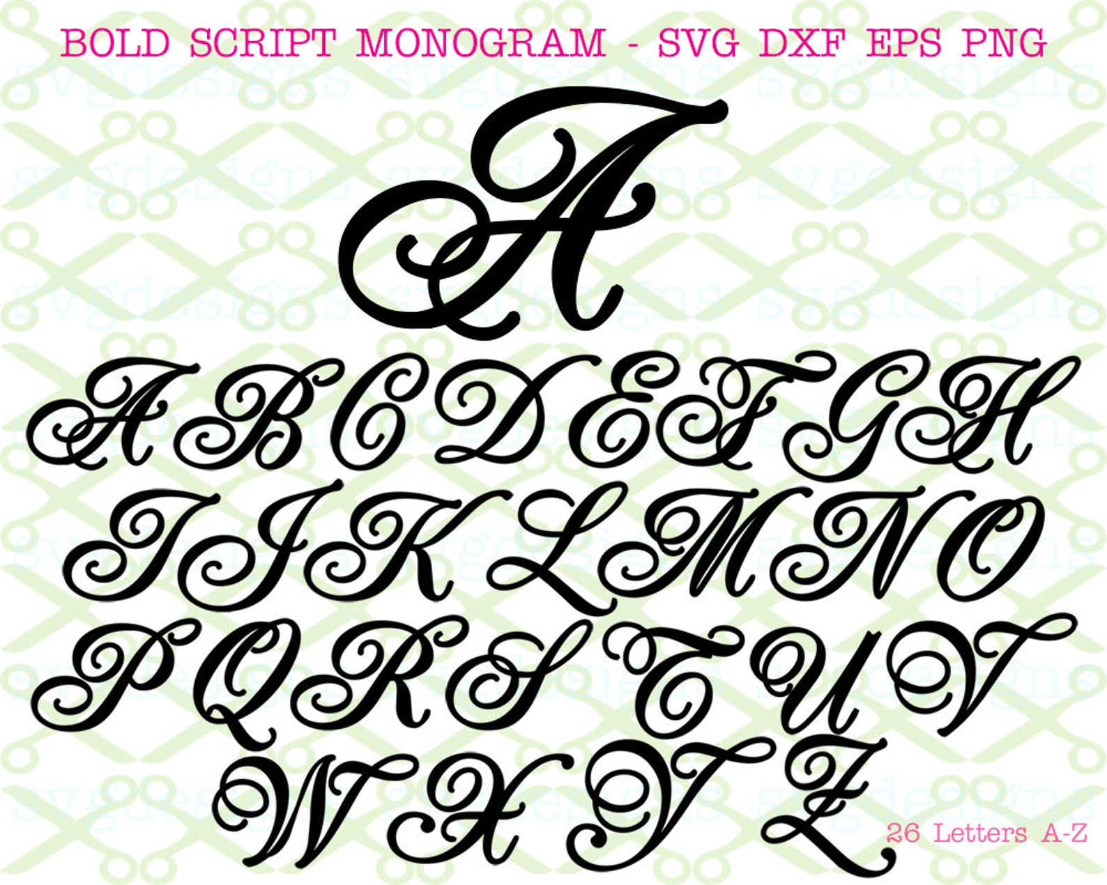 Fancy Letters SVG