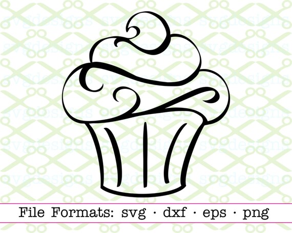 Download Cupcake Svg Dxf Eps Png Digital Cut Files For Cricut Etsy