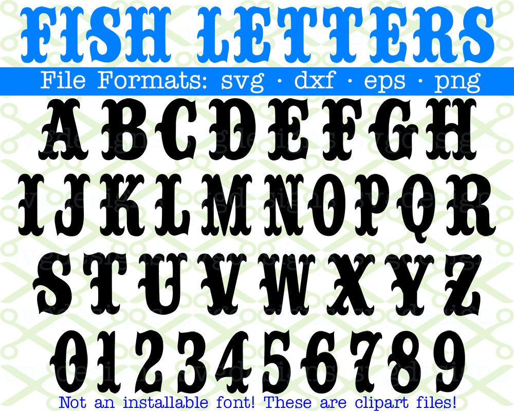 Free Free Fishing Letters Svg 430 SVG PNG EPS DXF File