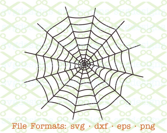 Spider Web Svg Dxf Eps Png Halloween Digital Cut Files Etsy