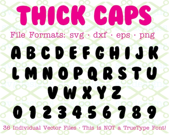 Download Thick Monogram Svg Letters Numbers Svg Dxf Eps Png Etsy