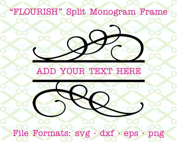 Download Flourish Split Monogram Svg Dxf Eps Png Split Monogram Etsy SVG, PNG, EPS, DXF File