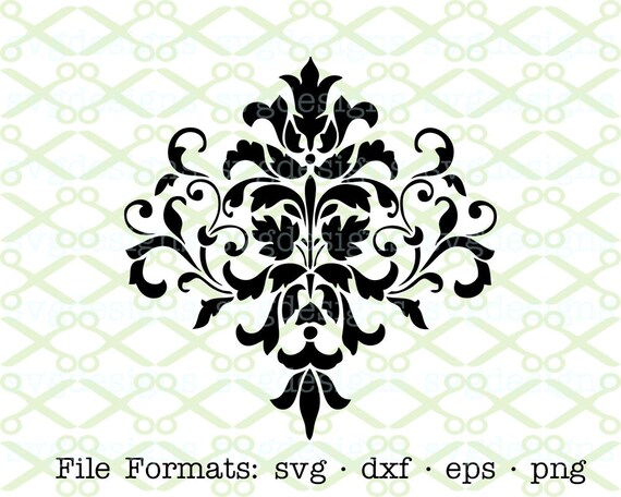 Download Damask Svg Dxf Eps Png Digital Cut Files For Cricut Etsy