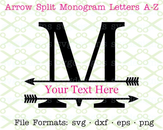 Download Arrow Split Letter Monogram SVG Dxf Eps Png Split Monogram ...