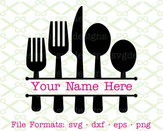 Download Kitchen Svg Dxf Eps Png Kitchen Split Monogram Frame Etsy