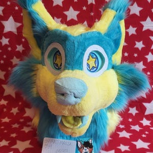 Star premade fursuit head~ready to ship~fursuit~wolf cosplay