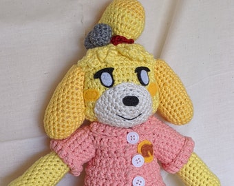 Crocheted Animal Crossing New Horizons Isabelle plush