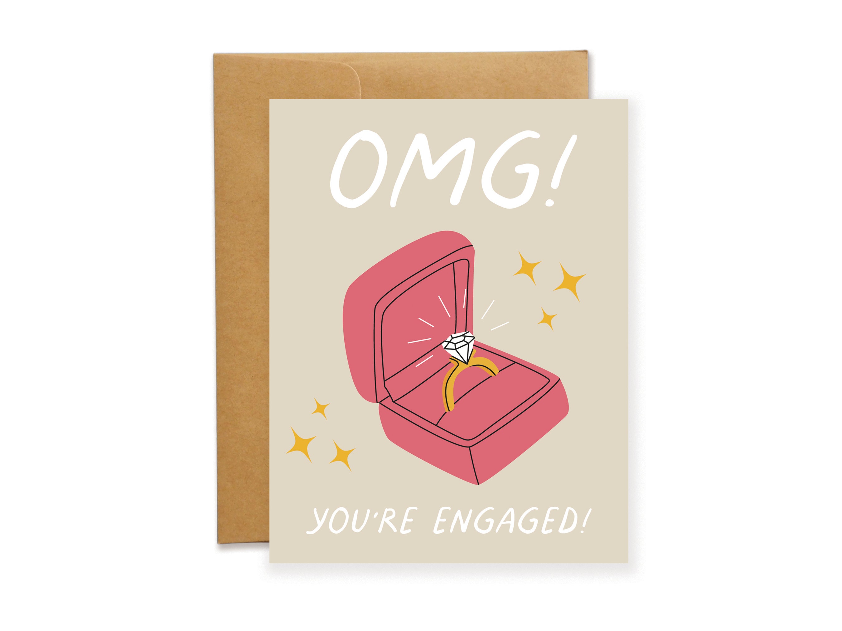 OMG You're Getting Married, Champagne Engagement & Wedding Card OMG You're Getting Married, Champagne Engagement & Wedding Card