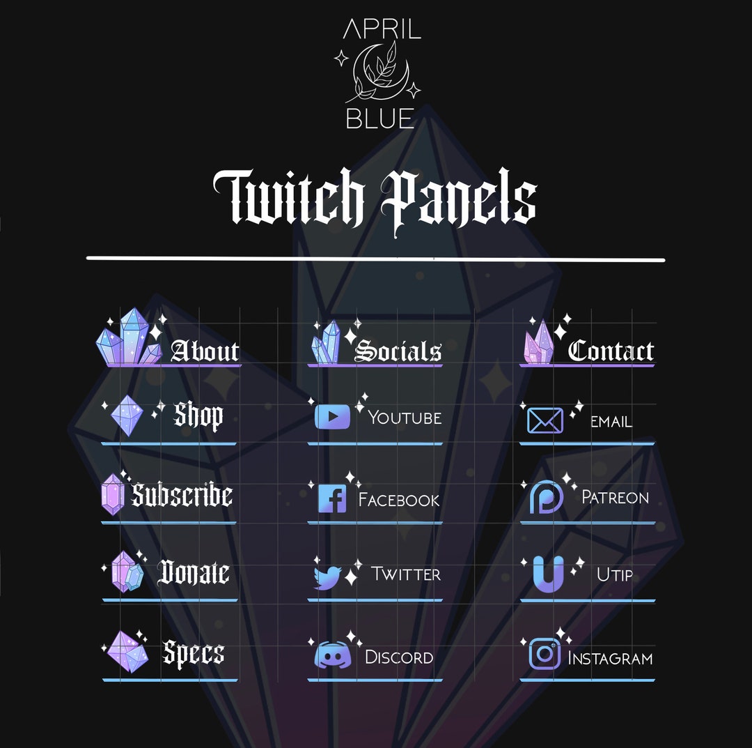 Twitch Crystal Panels - Etsy