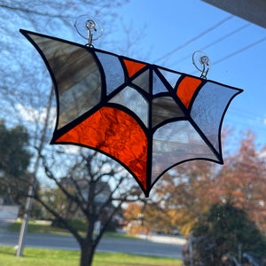 Stained Glass Spider Web Suncatcher