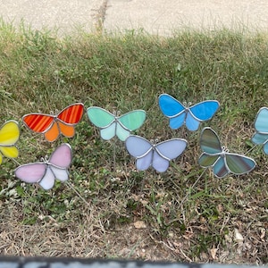 Stained Glass Butterfly Garden Stakes
