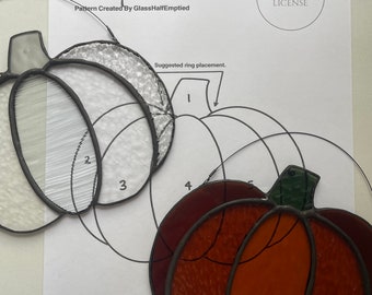 Pumpkin Stained Glass Pattern - Commercial