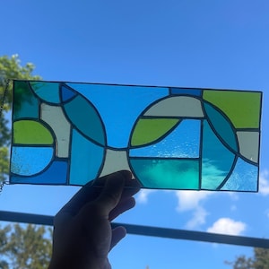 Abstract Stained Glass Suncatcher