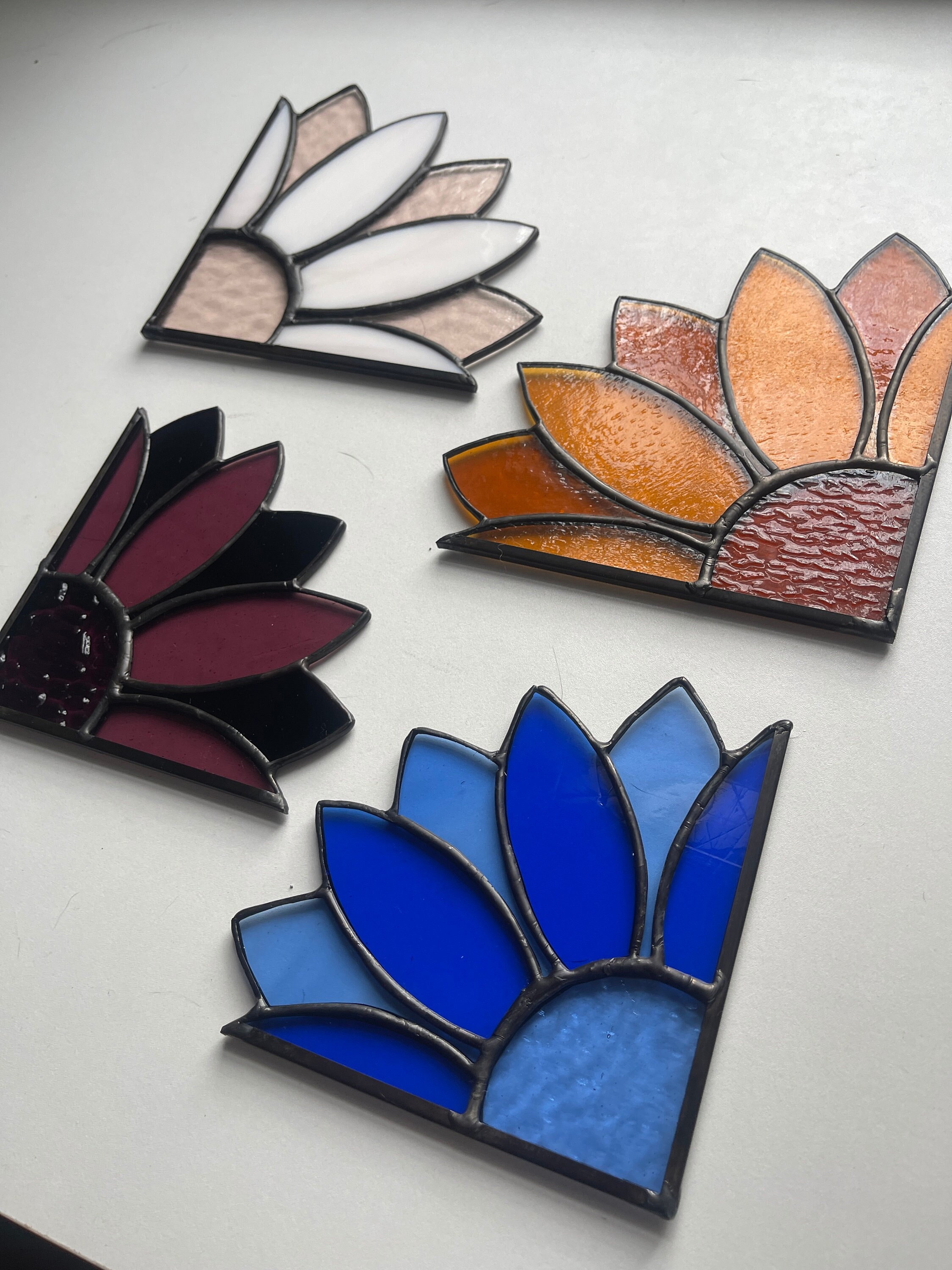 Stained Glass Flower Suncatcher