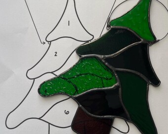 Christmas Tree Stained Glass Pattern - Commercial
