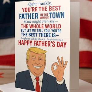Carte Trump pour la fête des pères - Carte drôle sur le thème des États-Unis pour papa (téléchargement numérique)