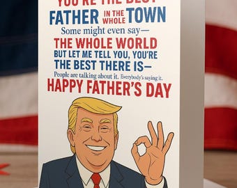 Carte Trump pour la fête des pères - Carte drôle sur le thème des États-Unis pour papa (téléchargement numérique)
