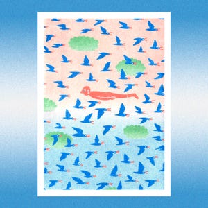 A3 risoprint - risograph print - poster - illustration poster